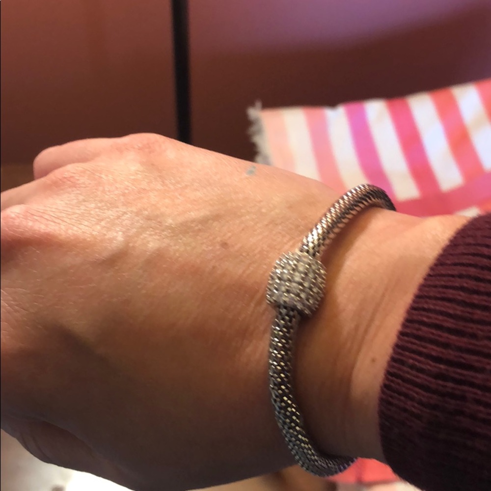 Diamonique mesh&Swarovski crystal bracelet